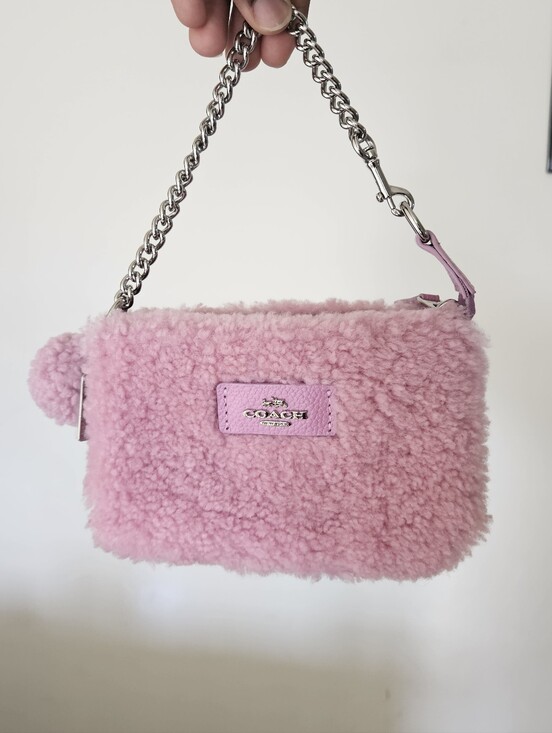 Coach Handbags - Rare Coach Nolita 15 Shearling/Leather Pink/Purple Wristlet